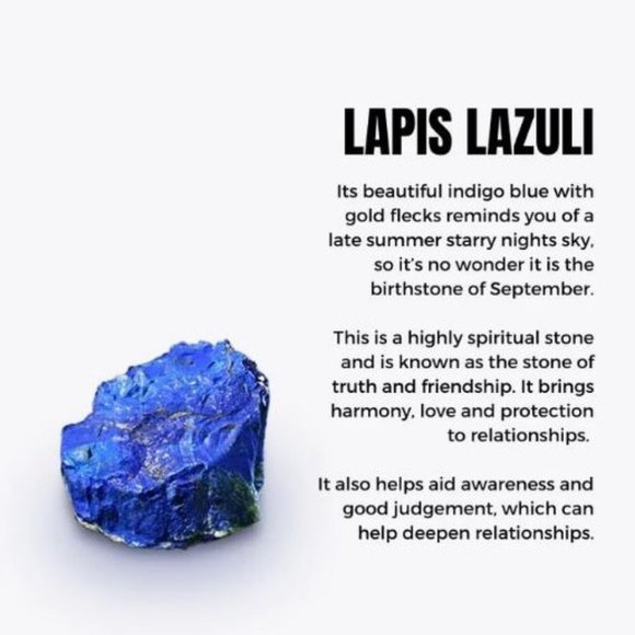 10mm Lapis Lazuli with Golden Crystal Ball Stretch Bracelet - Picture 5 of 8